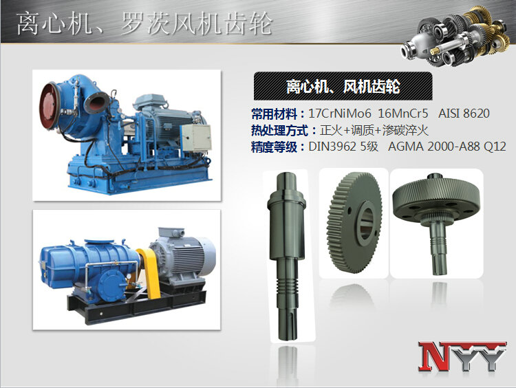 離心機、風機齒輪